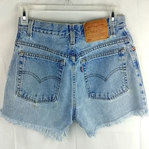 LEVI'S Original Red Tab Women's High Rise Denim Cut Off Shorts